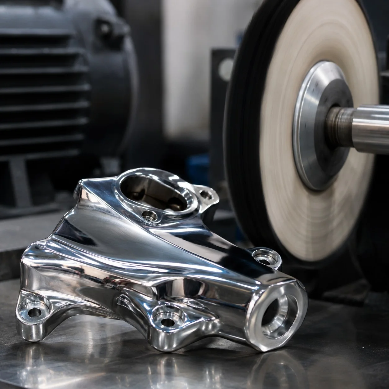 Polished metal 3D printed component