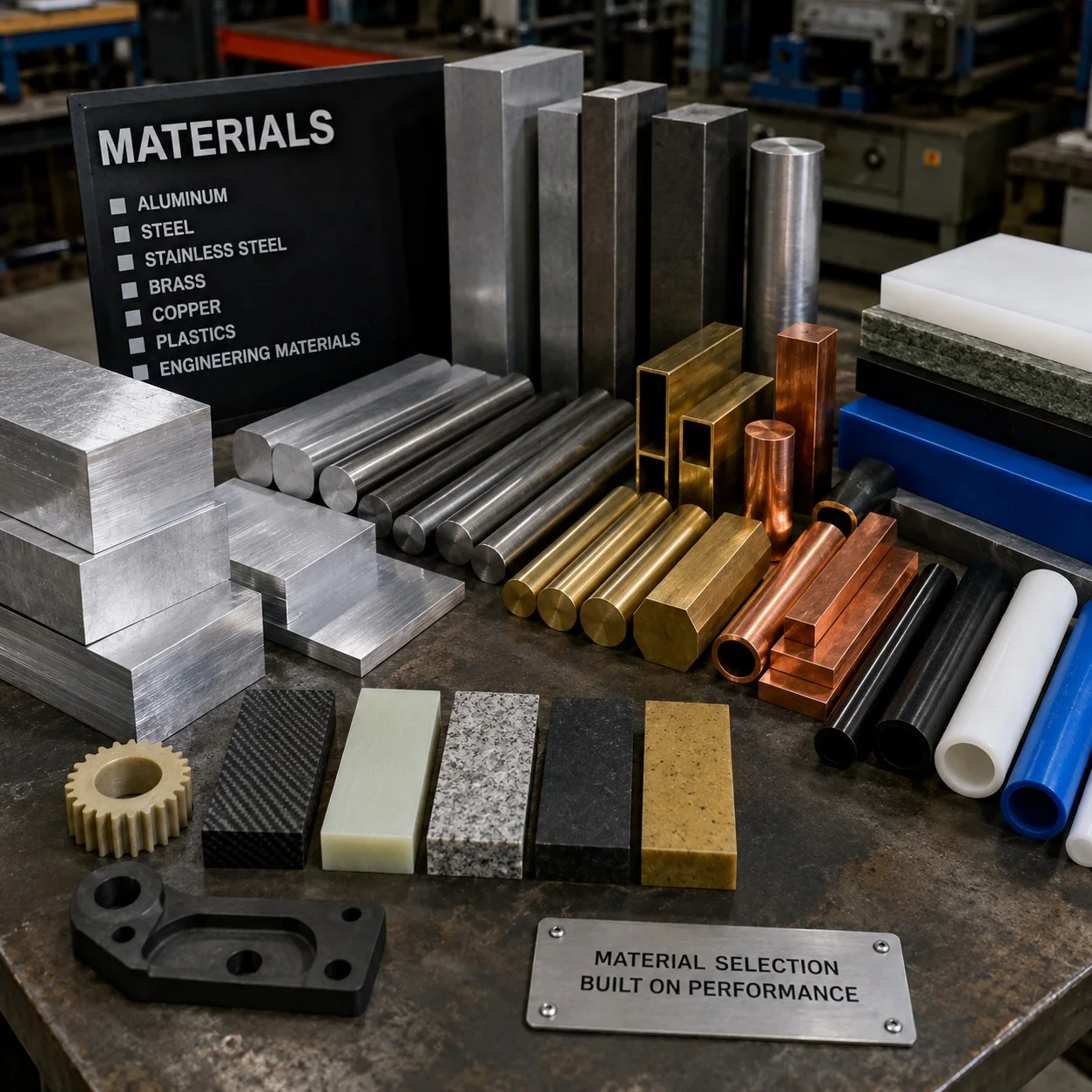 Robotics manufacturing materials