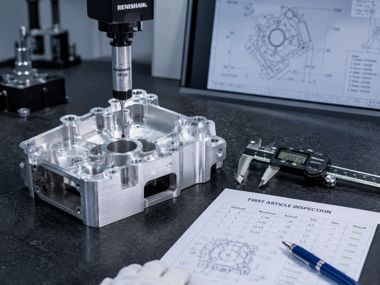Quality inspection of CNC machined parts