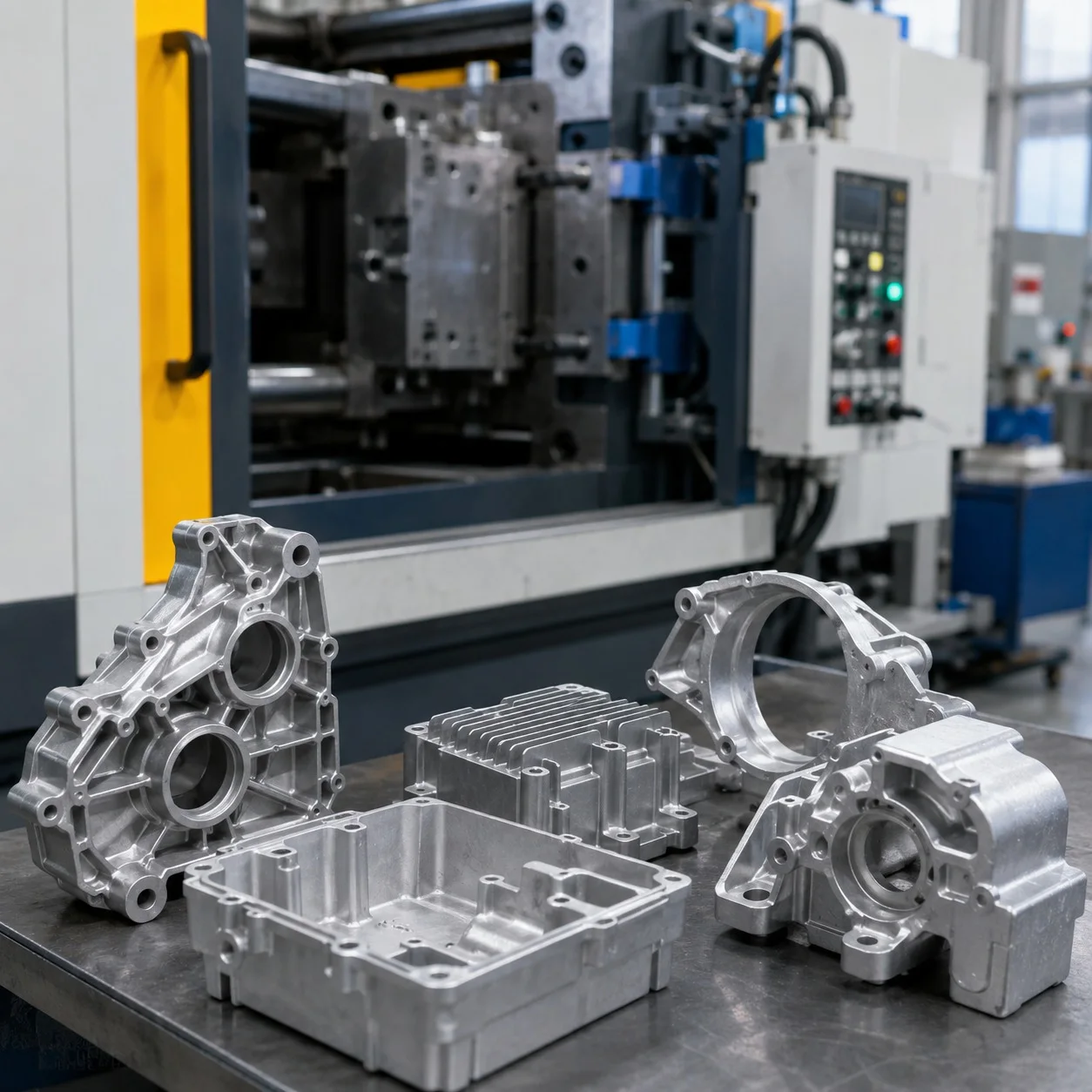 Illustration of the die casting process